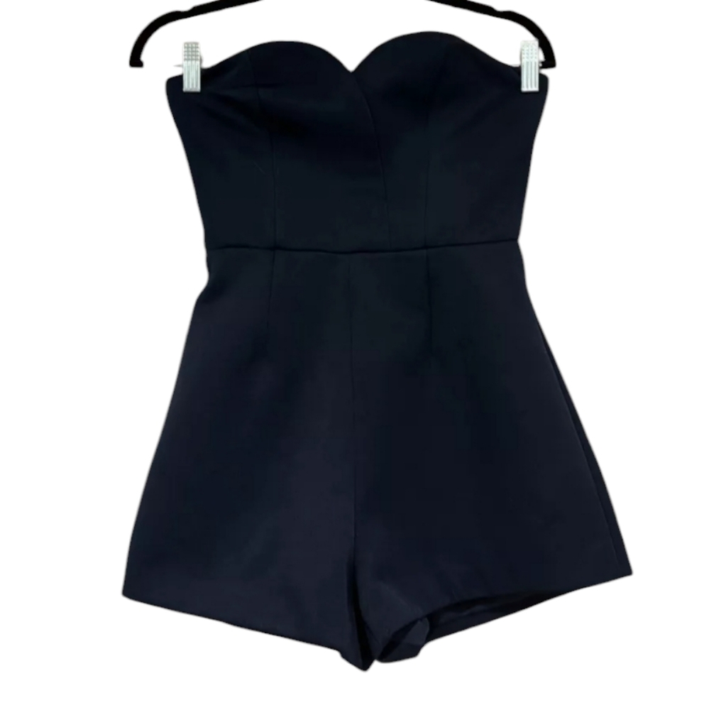 Finders Keepers Navy Blue‎ Sweetheart Romper Playsuit Size Small EUC Womens
